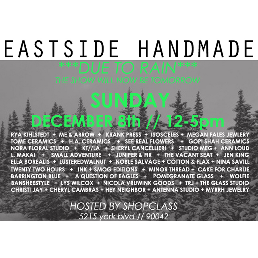 Eastside Handmade, today until 5!